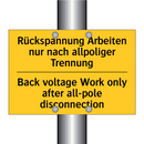 Rückspannung Arbeiten nur nach /.../ - Back voltage Work only after all-pole /.../
