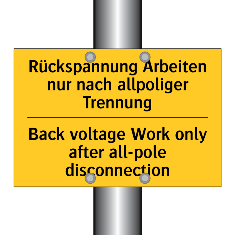 Rückspannung Arbeiten nur nach /.../ - Back voltage Work only after all-pole /.../