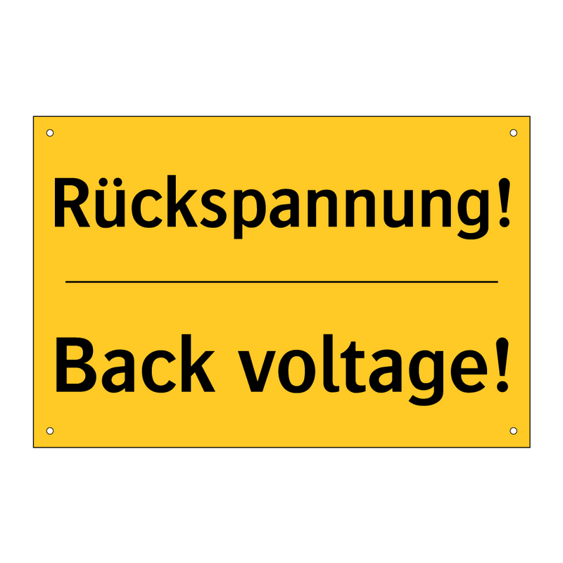 Rückspannung! - Back voltage!