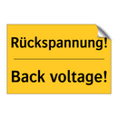 Rückspannung! - Back voltage!