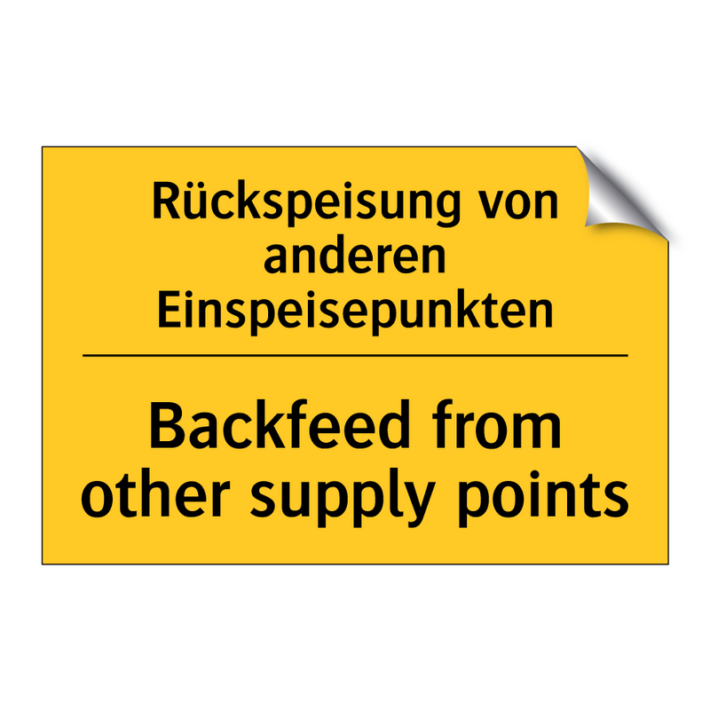 Rückspeisung von anderen Einspeisepunkten/.../ - Backfeed from other supply points/.../