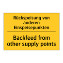 Rückspeisung von anderen Einspeisepunkten/.../ - Backfeed from other supply points/.../