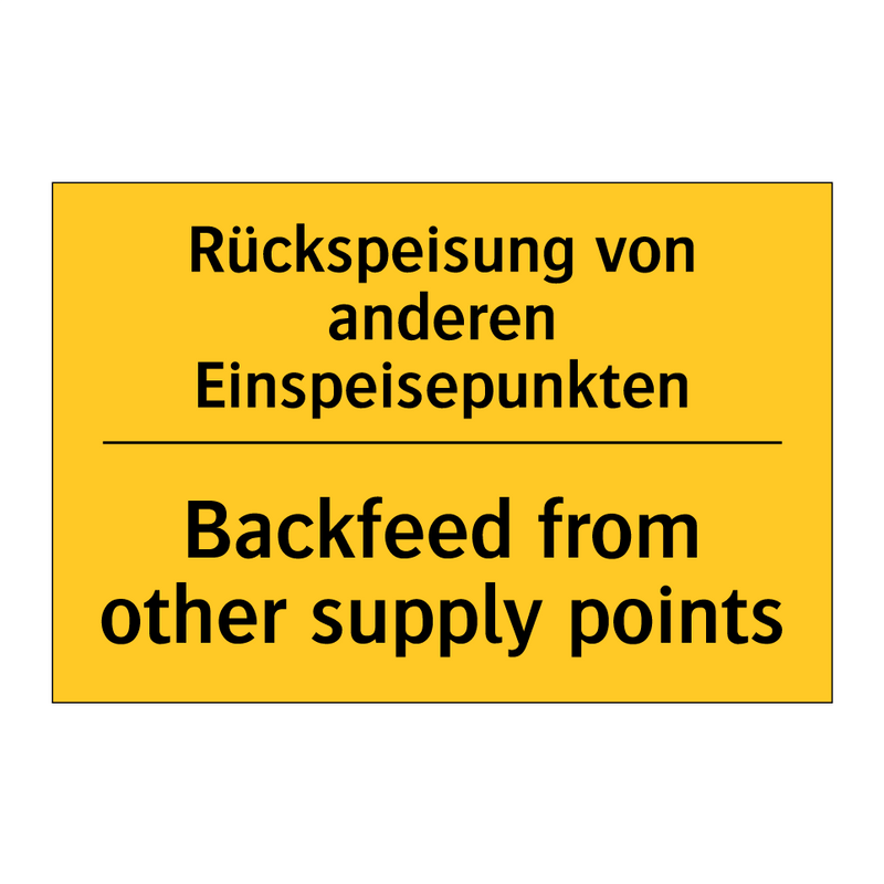 Rückspeisung von anderen Einspeisepunkten/.../ - Backfeed from other supply points/.../