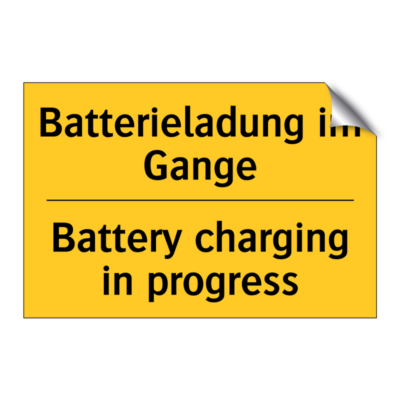 Batterieladung im Gange - Battery charging in progress