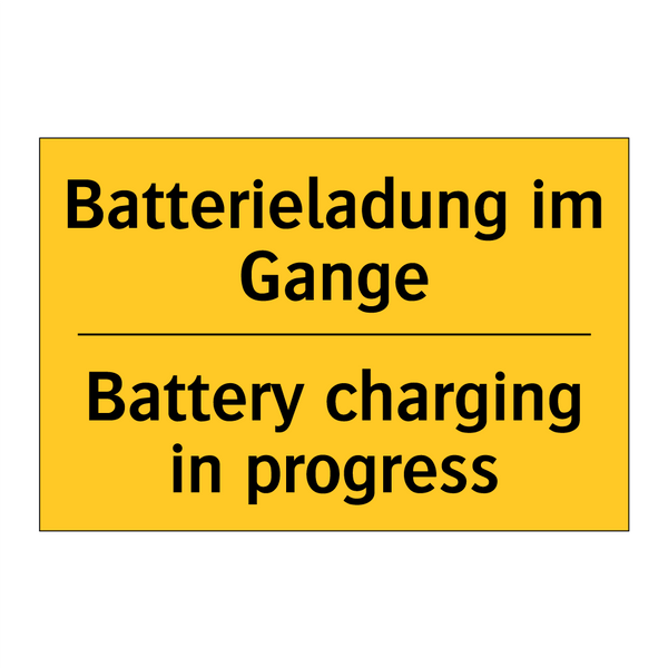 Batterieladung im Gange - Battery charging in progress