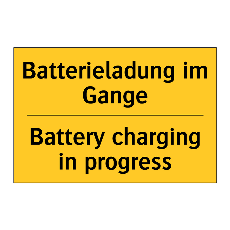 Batterieladung im Gange - Battery charging in progress