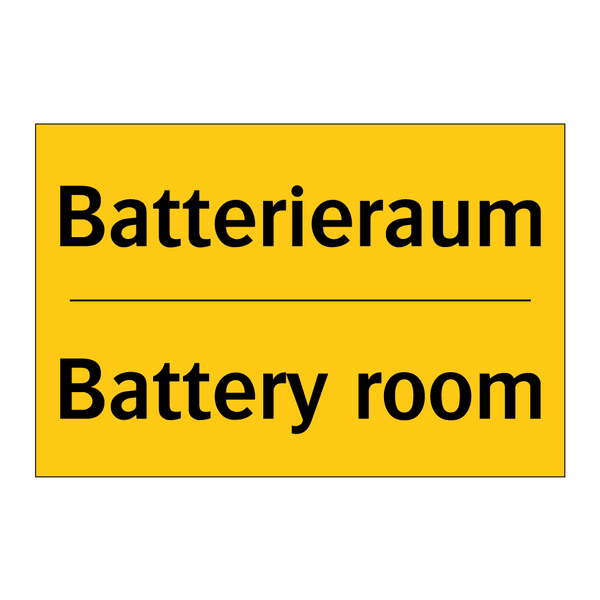 Batterieraum - Battery room