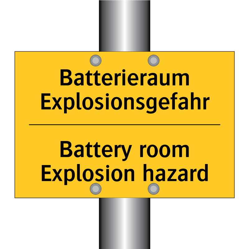 Batterieraum Explosionsgefahr - Battery room Explosion hazard