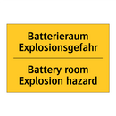 Batterieraum Explosionsgefahr - Battery room Explosion hazard