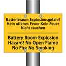 Batterieraum Explosionsgefahr! /.../ - Battery Room Explosion Hazard! /.../