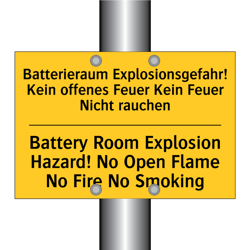 Batterieraum Explosionsgefahr! /.../ - Battery Room Explosion Hazard! /.../