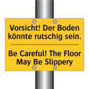 Vorsicht! Der Boden könnte rutschig /.../ - Be Careful! The Floor May Be Slippery/.../