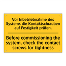 Vor Inbetriebnahme des Systems /.../ - Before commissioning the system, /.../