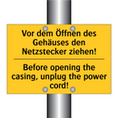 Vor dem Öffnen des Gehäuses den /.../ - Before opening the casing, unplug /.../