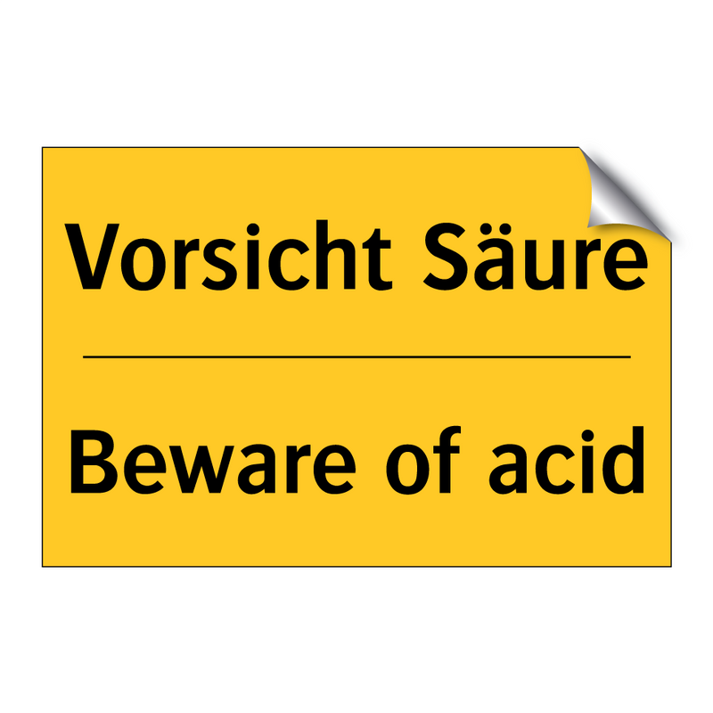 Vorsicht Säure - Beware of acid