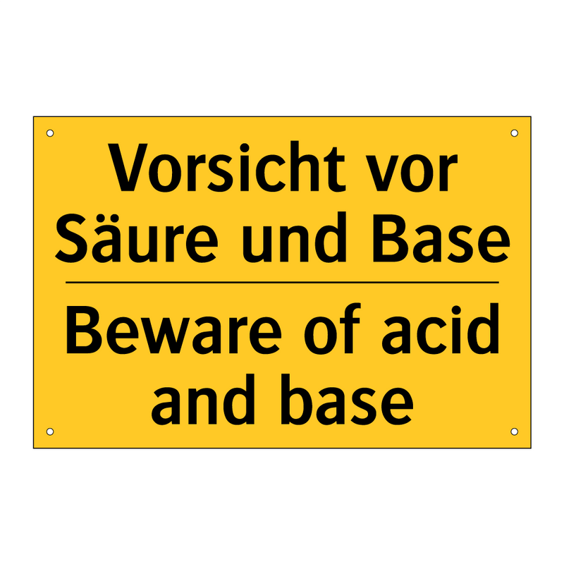 Vorsicht vor Säure und Base - Beware of acid and base