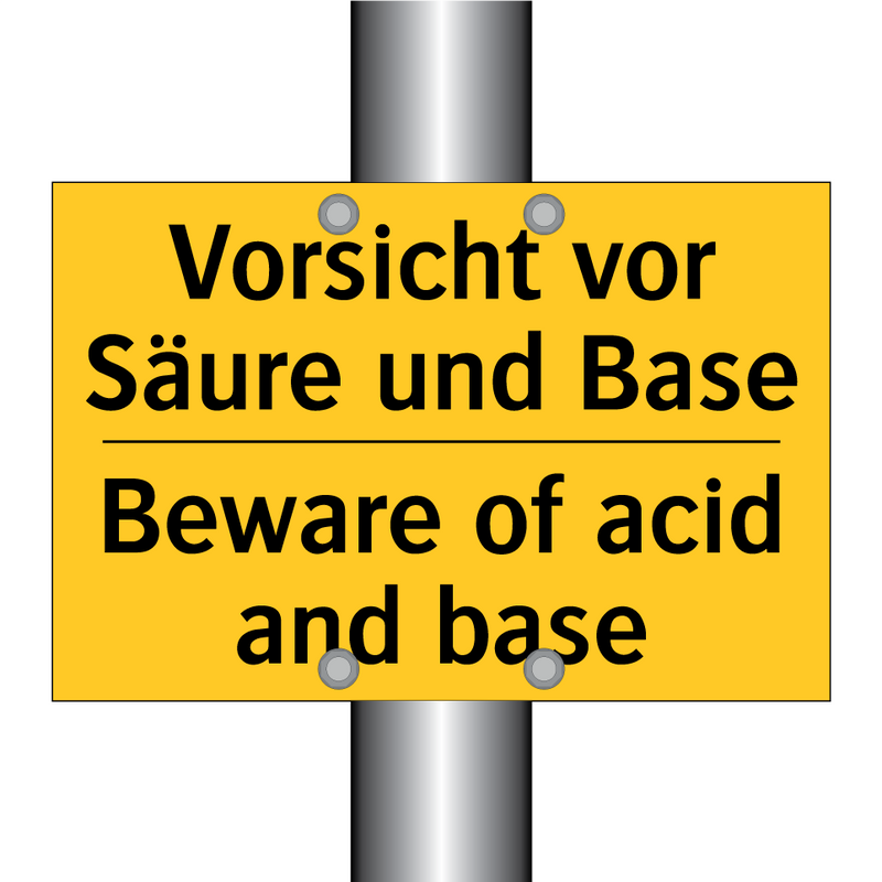 Vorsicht vor Säure und Base - Beware of acid and base