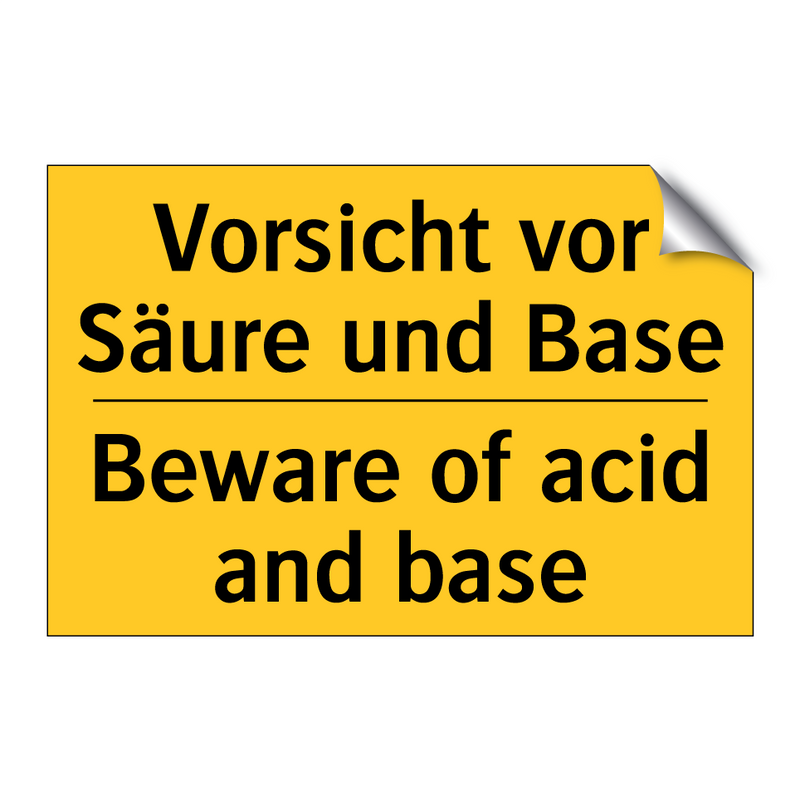 Vorsicht vor Säure und Base - Beware of acid and base