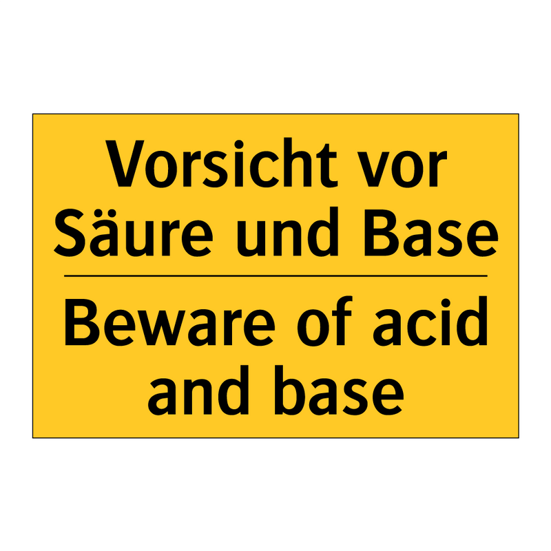 Vorsicht vor Säure und Base - Beware of acid and base