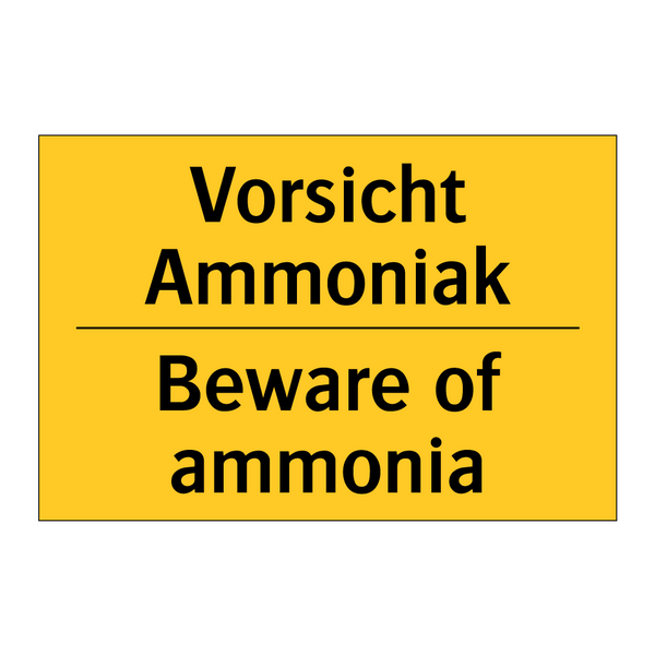 Vorsicht Ammoniak - Beware of ammonia