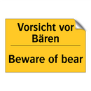 Vorsicht vor Bären - Beware of bear