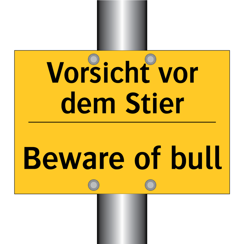 Vorsicht vor dem Stier - Beware of bull