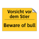 Vorsicht vor dem Stier - Beware of bull