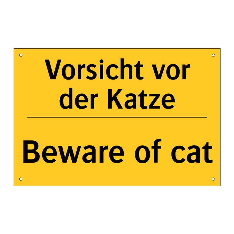 Vorsicht vor der Katze - Beware of cat