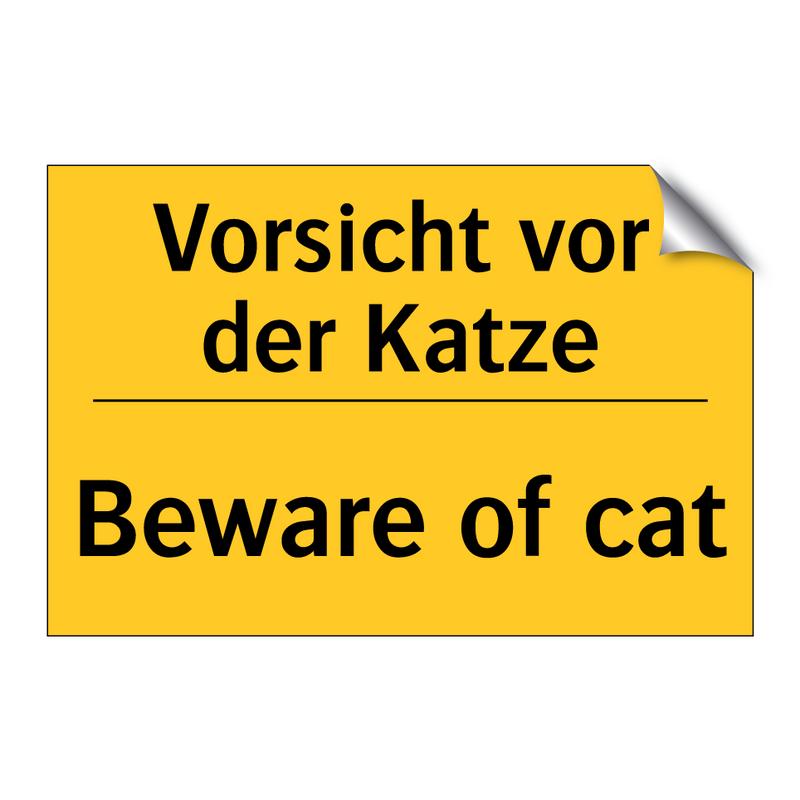 Vorsicht vor der Katze - Beware of cat