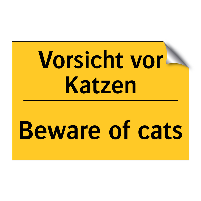 Vorsicht vor Katzen - Beware of cats