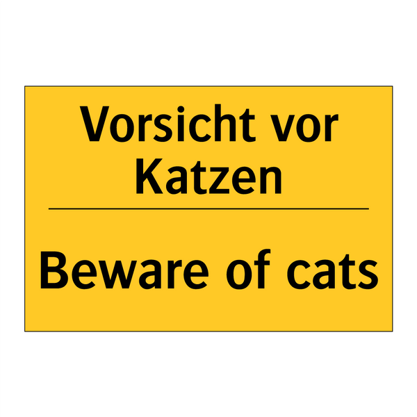 Vorsicht vor Katzen - Beware of cats