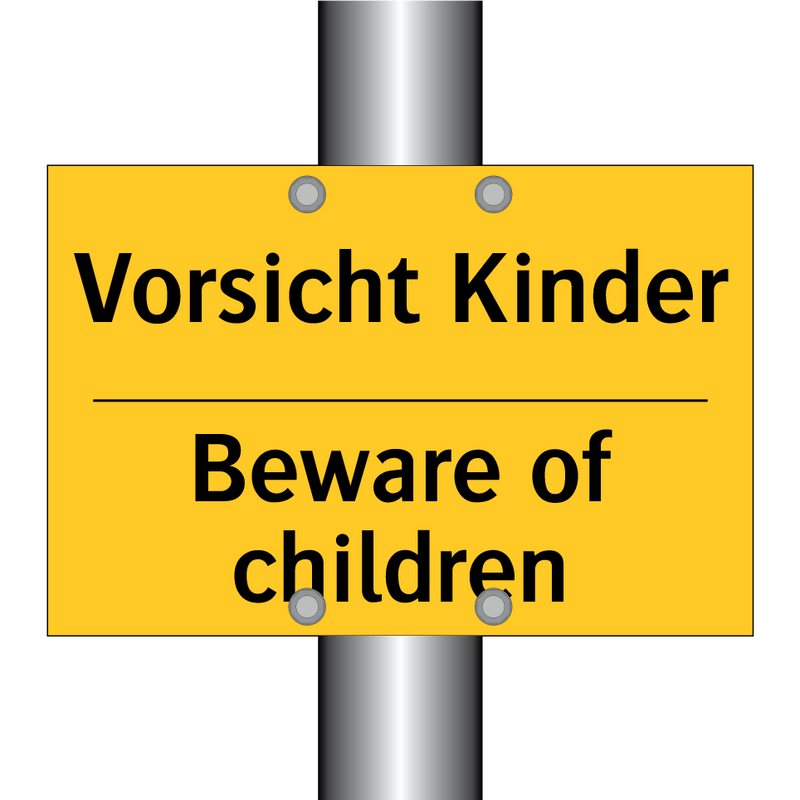 Vorsicht Kinder - Beware of children