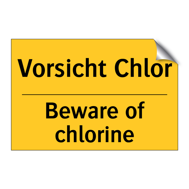 Vorsicht Chlor - Beware of chlorine