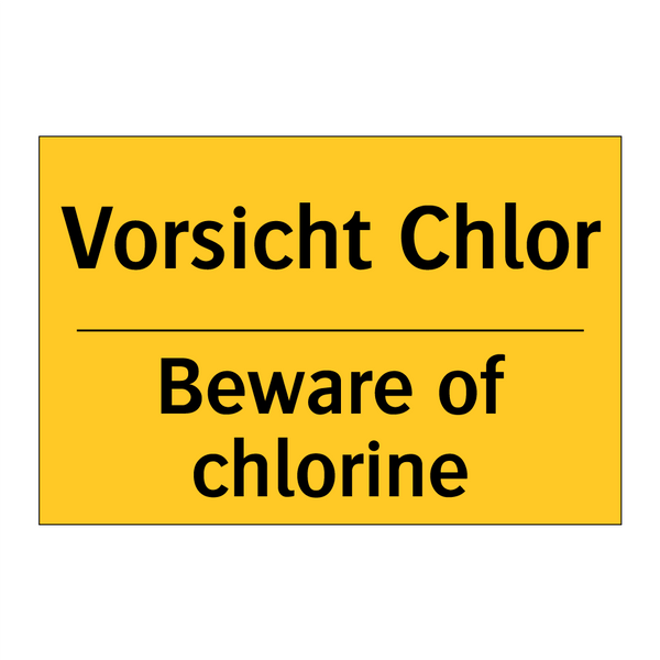 Vorsicht Chlor - Beware of chlorine
