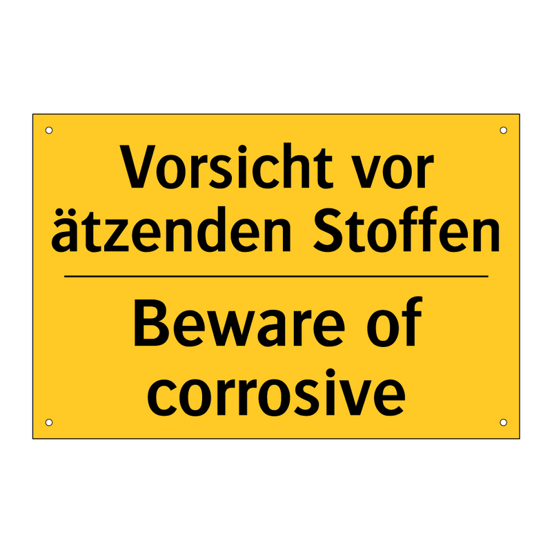 Vorsicht vor ätzenden Stoffen - Beware of corrosive