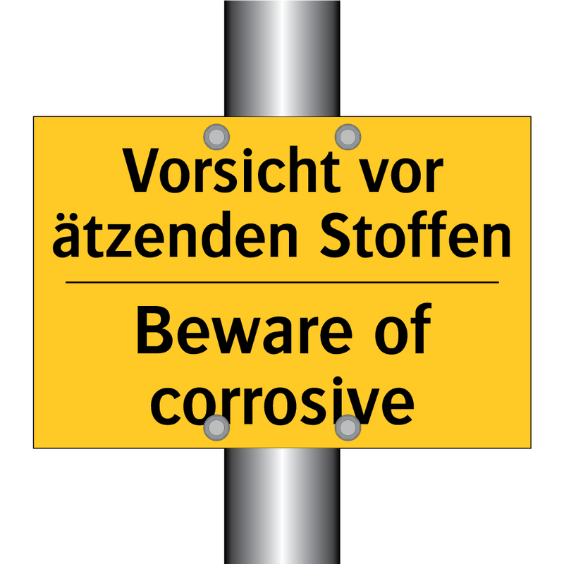 Vorsicht vor ätzenden Stoffen - Beware of corrosive