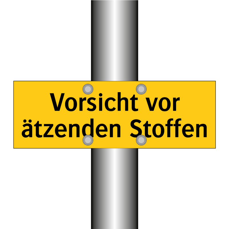 Vorsicht vor ätzenden Stoffen