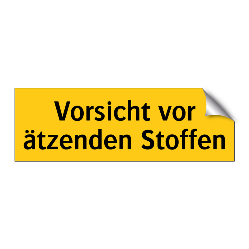 Vorsicht vor ätzenden Stoffen
