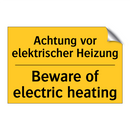 Achtung vor elektrischer Heizung/.../ - Beware of electric heating