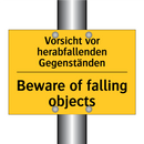 Vorsicht vor herabfallenden Gegenständen/.../ - Beware of falling objects