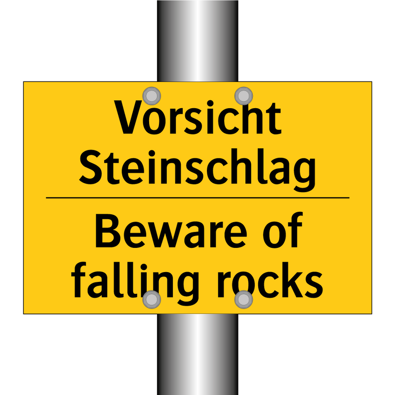 Vorsicht Steinschlag - Beware of falling rocks