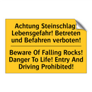 Achtung Steinschlag! Lebensgefahr! /.../ - Beware Of Falling Rocks! Danger /.../