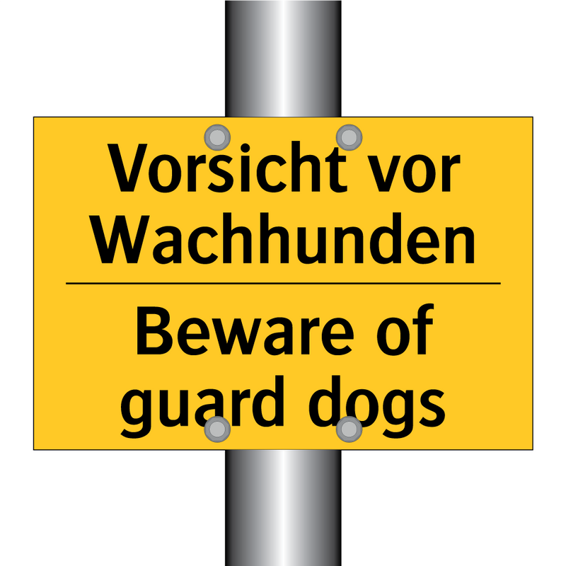 Vorsicht vor Wachhunden - Beware of guard dogs