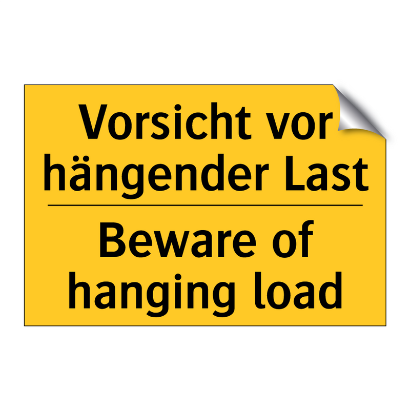 Vorsicht vor hängender Last - Beware of hanging load