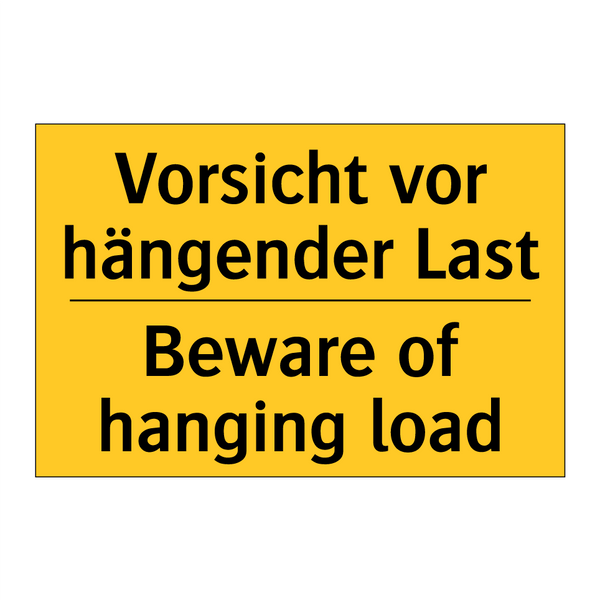 Vorsicht vor hängender Last - Beware of hanging load
