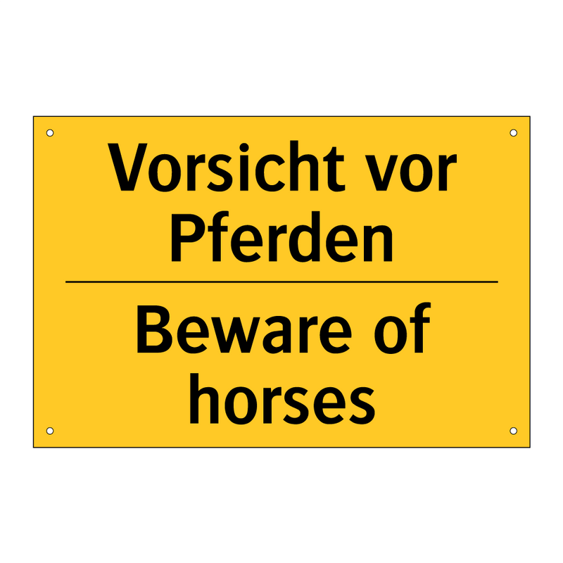 Vorsicht vor Pferden - Beware of horses