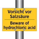 Vorsicht vor Salzsäure - Beware of hydrochloric acid