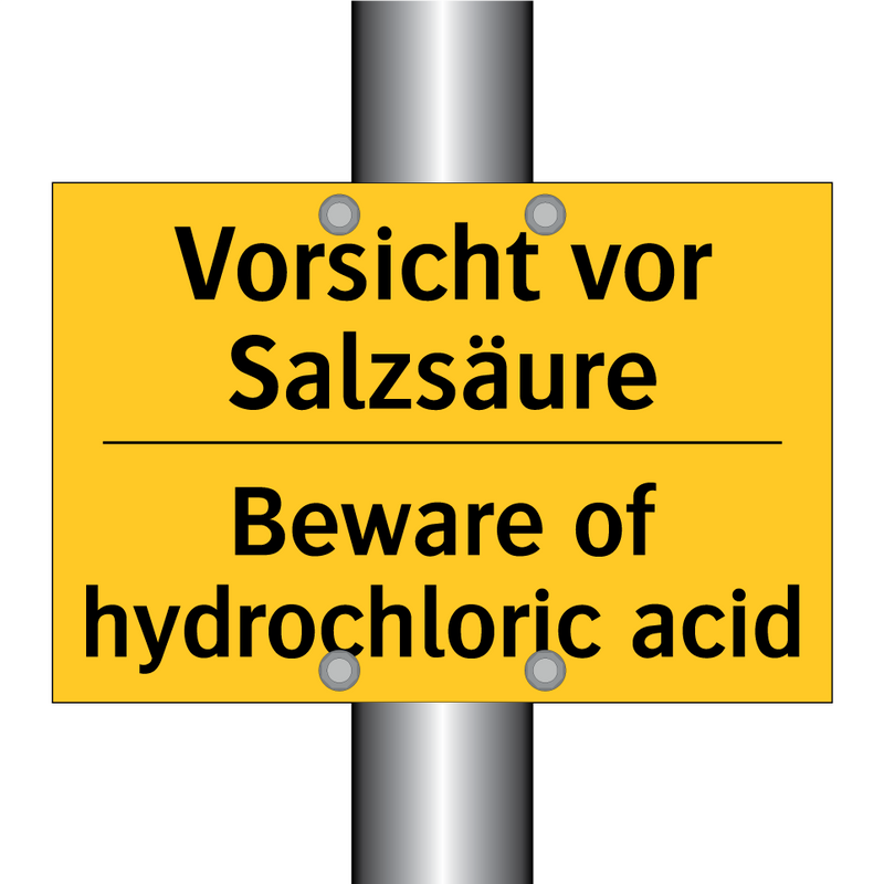 Vorsicht vor Salzsäure - Beware of hydrochloric acid