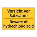 Vorsicht vor Salzsäure - Beware of hydrochloric acid