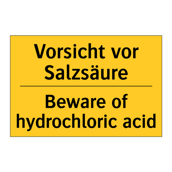 Vorsicht vor Salzsäure - Beware of hydrochloric acid
